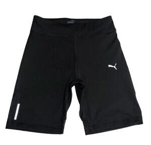 Puma Train Favorite Bike Compression Shorts Athleisure Yoga Black 7" Small New